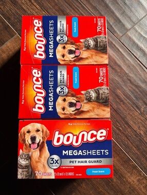 Bounce Megasheets Pet Hair Guard Fresh Scent 70 Sheets - Pack of 3